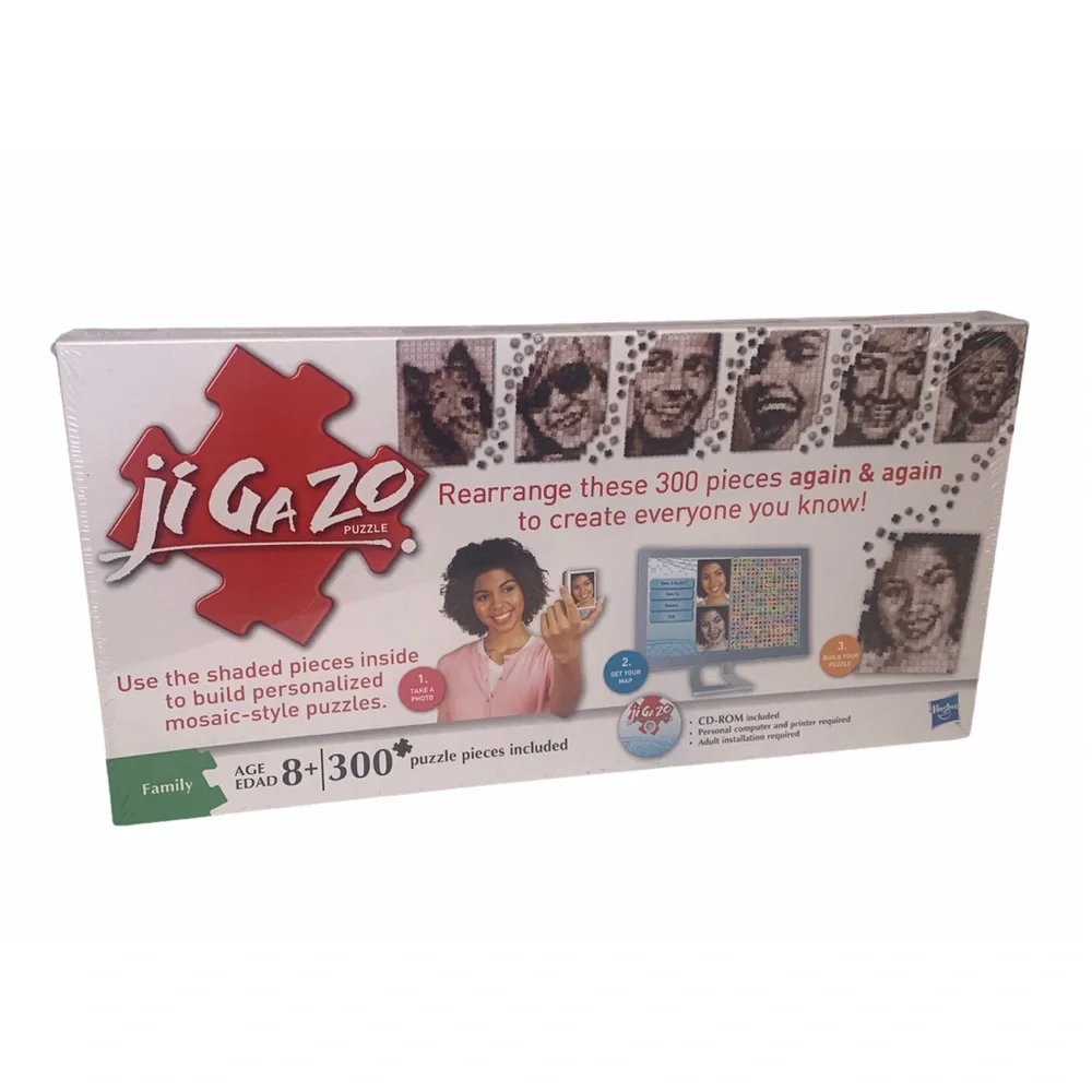 New Hasbro Jigazo 300 Piece Puzzle Family 8+ Factory Sealed NEW 2010